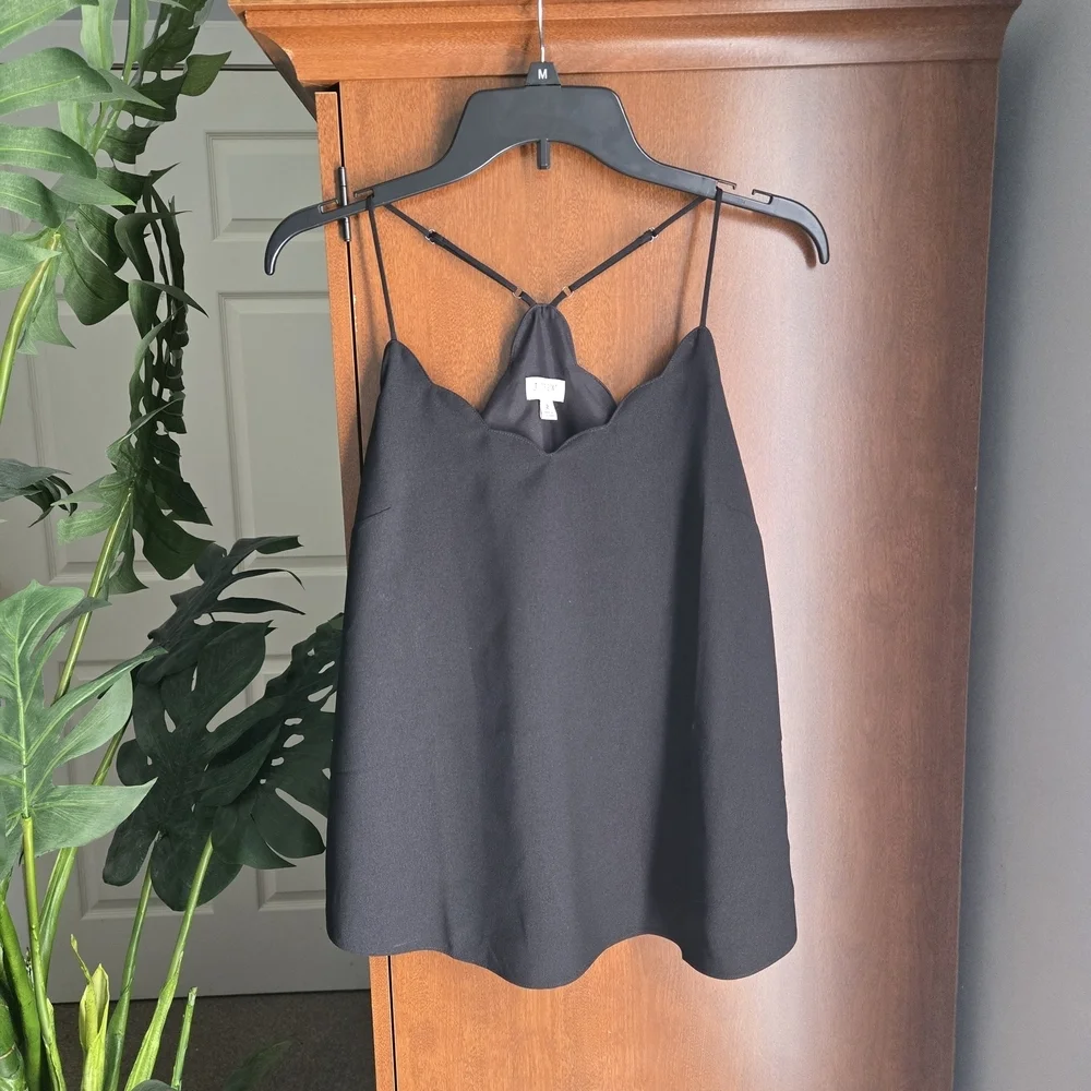 J. Crew Black Strappy Blouse